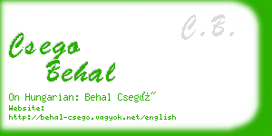 csego behal business card